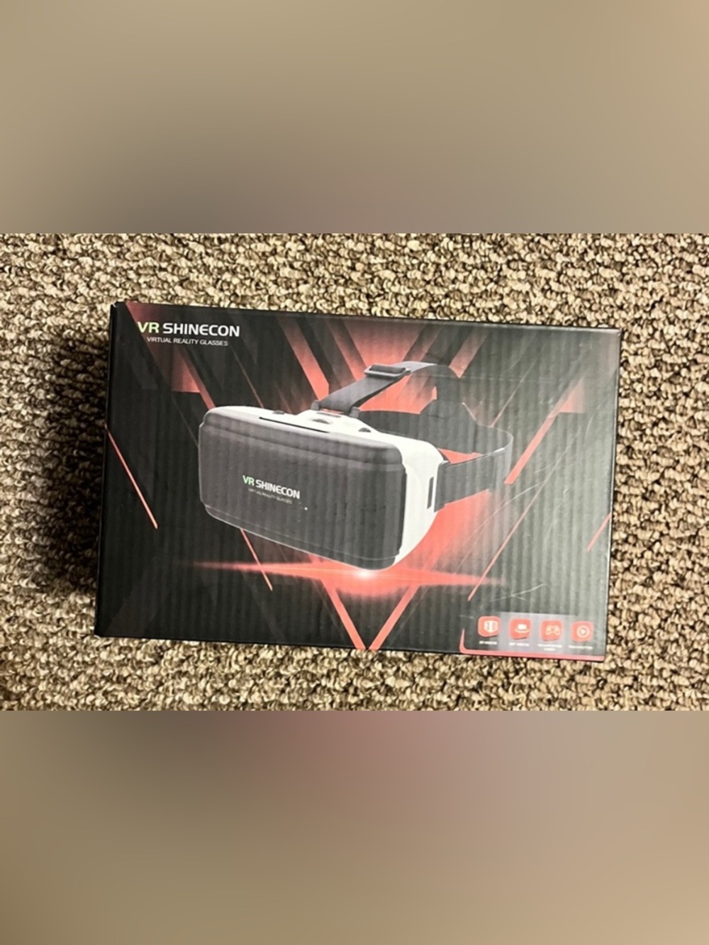White and Black Virtual Reality Headset